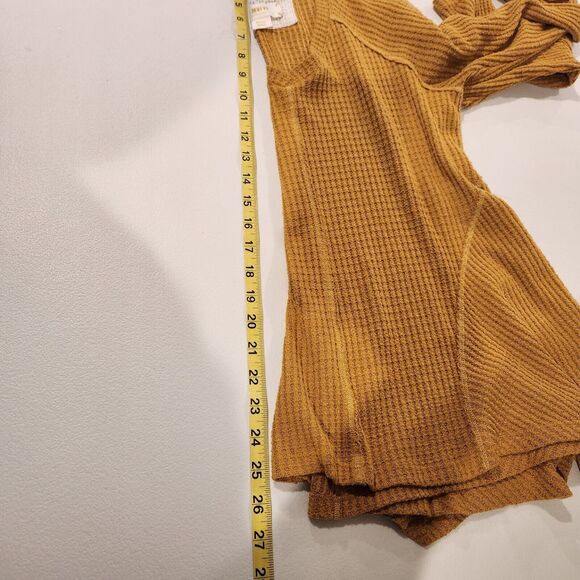 Anthropologie Maeve Gold Harley Pullover V Neck Thermal Top Size Small Boho - Picture 10 of 10